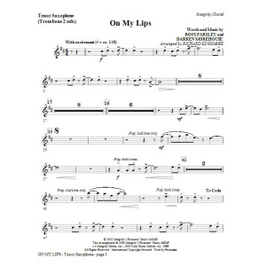 On My Lips - Bass Clarinet (Dbl Bass sub.)