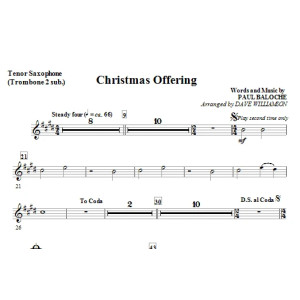 Christmas Offering - Bass Clarinet (Dbl Bass sub.)