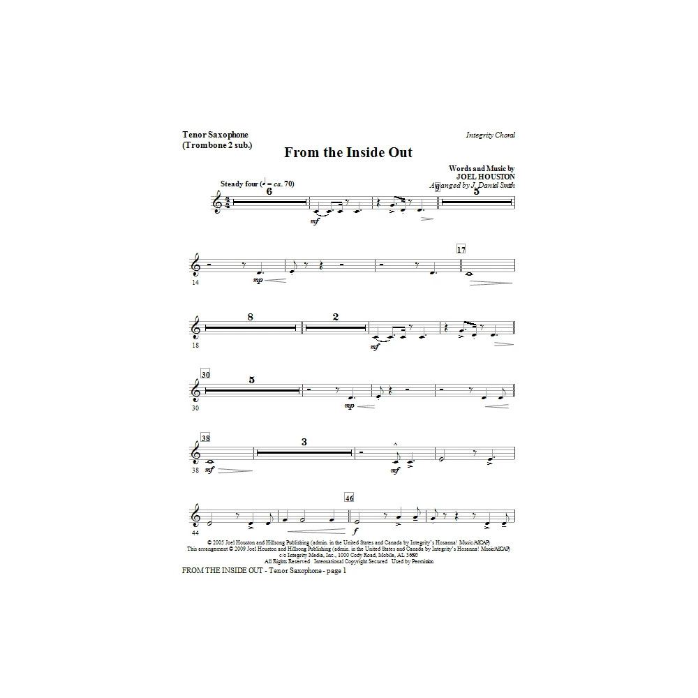 From the Inside Out - Bass Clarinet (sub Bass)