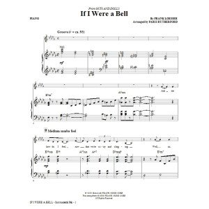 If I Were A Bell (from Guys And Dolls) - Piano
