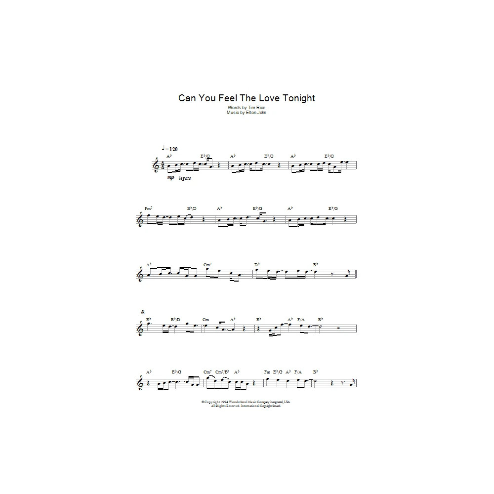 Can You Feel The Love Tonight (from The Lion King)