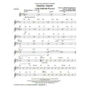 Sunrise, Sunset (with Sabbath Prayer) - Guitar
