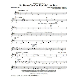 Sit Down You're Rockin' The Boat - Baritone Sax
