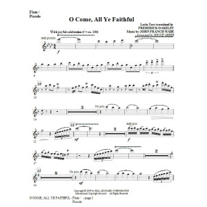 O Come, All Ye Faithful - Flöte/Piccolo