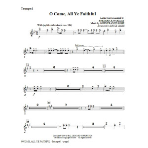 O Come, All Ye Faithful - Bb Trompete 1