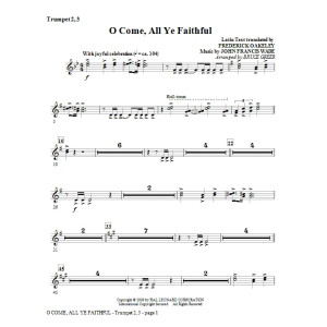 O Come, All Ye Faithful - Bb-Trompete 2,3