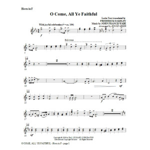 O Come, All Ye Faithful - F Horn 1,2