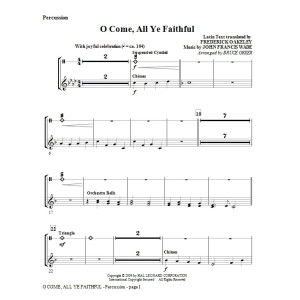 O Come, All Ye Faithful - Schlagzeug