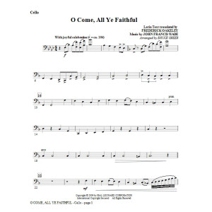 O Come, All Ye Faithful - Cello