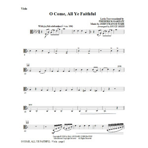 O Come, All Ye Faithful - Viola