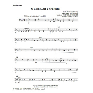 O Come, All Ye Faithful - Kontrabass