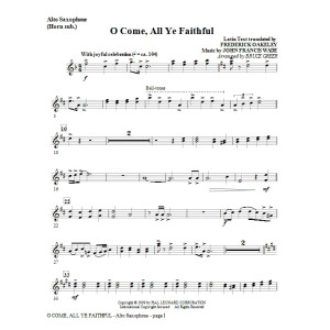 O Come, All Ye Faithful - Eb Alto Sax 1,2 (Horn 1,2)