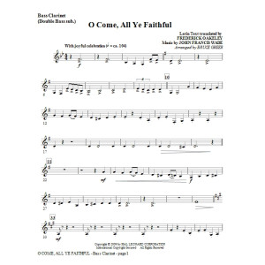 O Come, All Ye Faithful - Bass Clarinet (sub Bass)