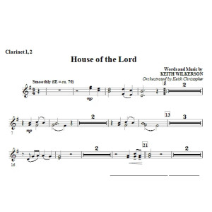 House Of The Lord - Bb Clarinet 1,2