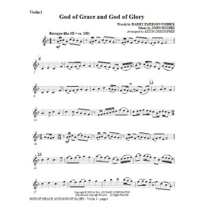 God Of Grace And God Of Glory - Violine 1