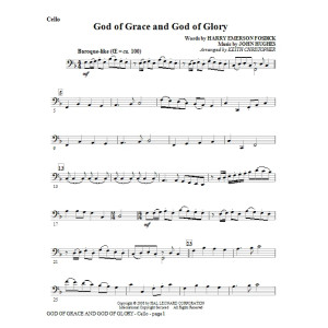 God Of Grace And God Of Glory - Cello