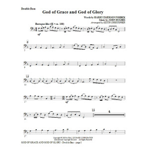 God Of Grace And God Of Glory - Double Bass