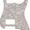 Fender 11-hole Modern-Style Strat Single Humbucker Pickguard - White Pearloid