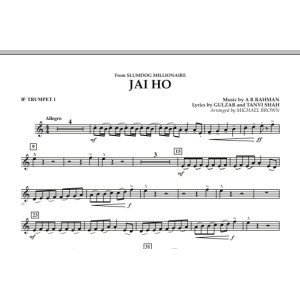 Jai Ho (from "Slumdog Millionaire") - Bb Trumpet 1