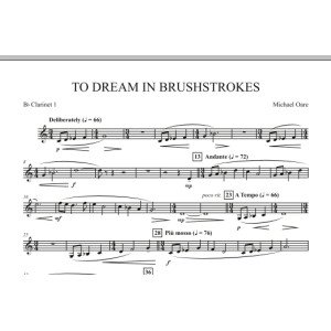 To Dream in Brushstrokes - Bb Clarinet 1