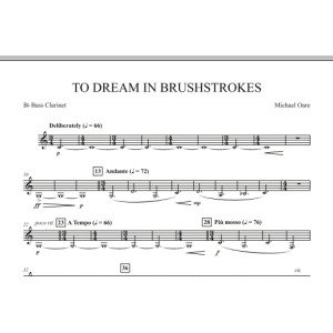 To Dream in Brushstrokes - Bb Bass Clarinet