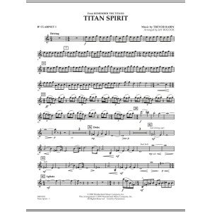 Titan Spirit (Theme from "Remember the Titans") - Bb Clarinet 1