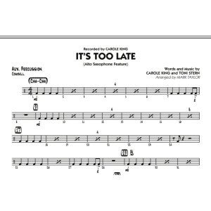 It's Too Late (Alto Saxophone Feature) - Aux Percussion
