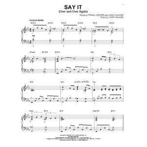 Say It (Over And Over Again) [Jazz version] (arr. Brent Edstrom)