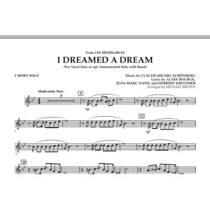 I Dreamed a Dream (from "Les Miserables") - F Horn Solo