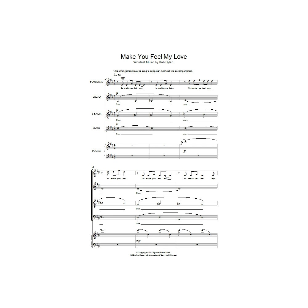 Make You Feel My Love (arr. Jeremy Birchall)