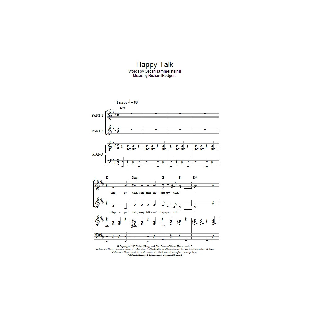 Happy Talk (aus South Pacific) (arr. Rick Hein)