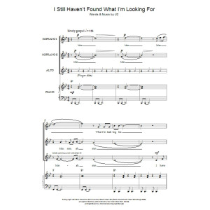 I Still Haven't Found What I'm Looking For (arr. Jeremy Birchall)