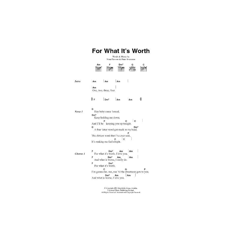 For What It's Worth