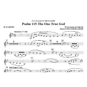 Psalm 115: The One True God - Bb Clarinet