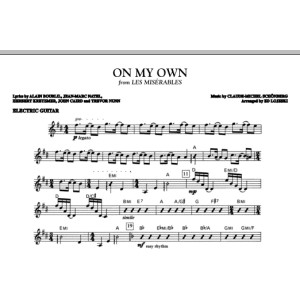 On My Own (from Les Miserables) (arr. Ed Lojeski) - Electric Guitar