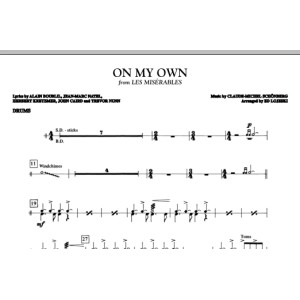 On My Own (from Les Miserables) (arr. Ed Lojeski) - Drums