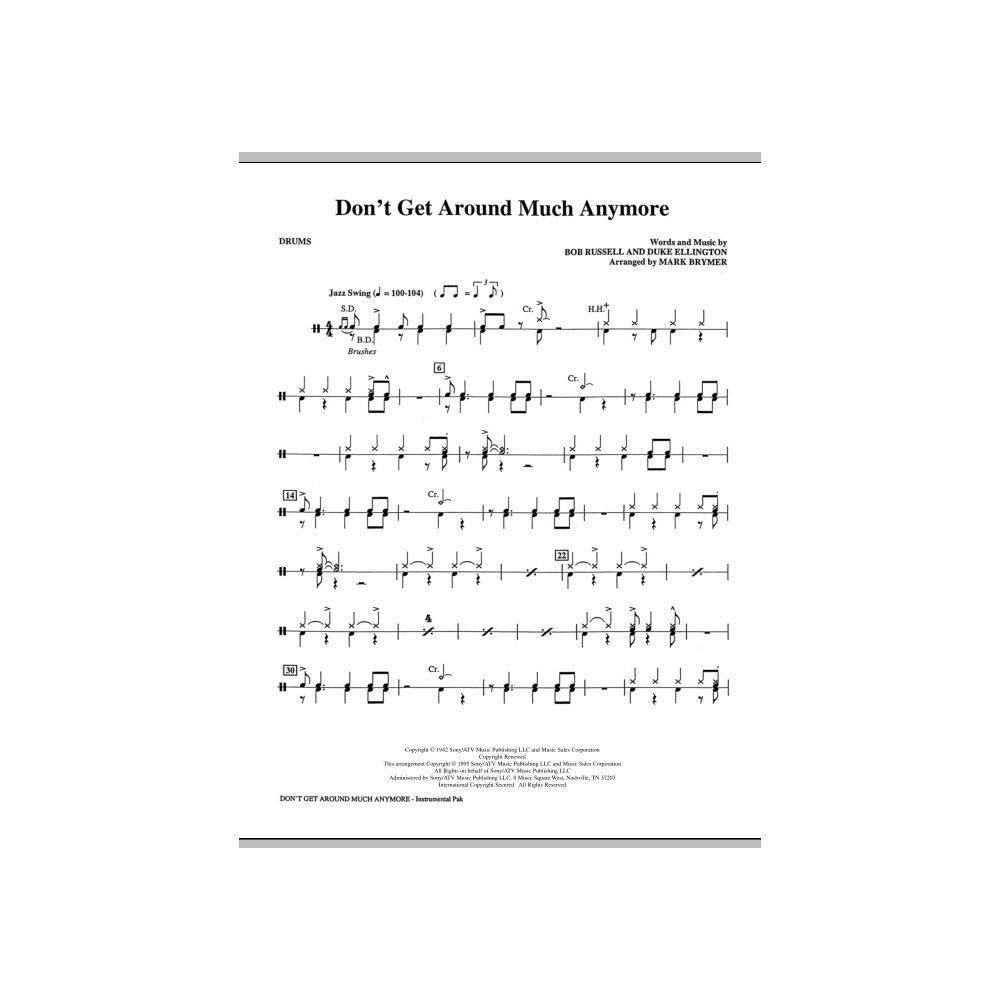 Don't Get Around Much Anymore - Drums