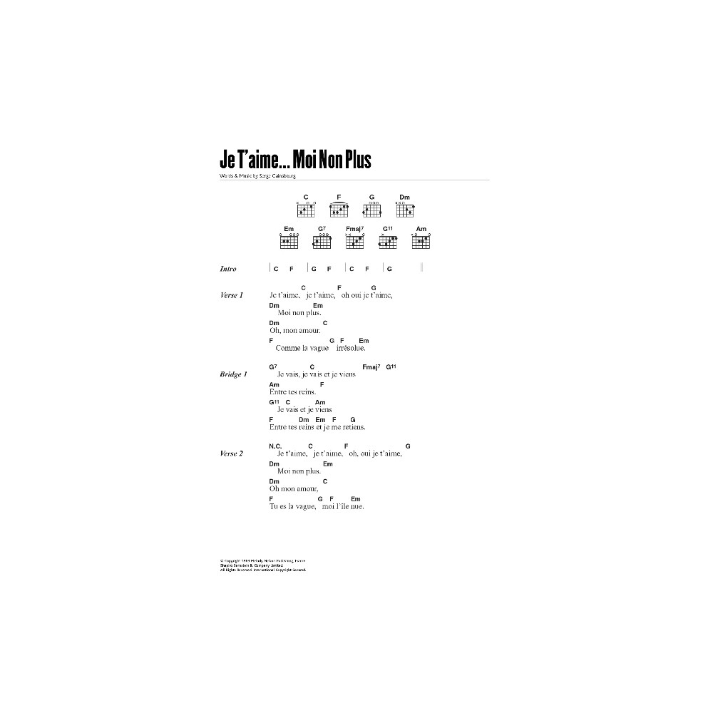 Je T'aime... Moi Non Plus