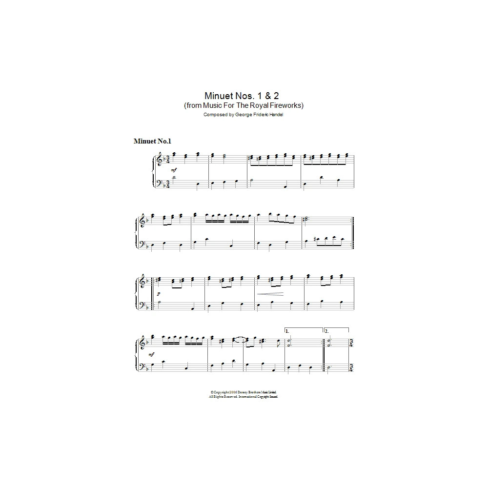 Minuet Nos.1 & 2 (from Music For The Royal Fireworks)