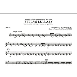 Bella's Lullaby (from "Twilight") - Violin 3