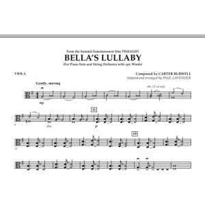 Bella's Lullaby (from "Twilight") - Viola