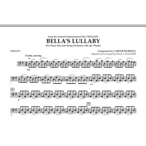 Bella's Lullaby (from "Twilight") - Cello 1