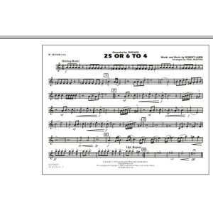 25 Or 6 To 4 - Bb Tenor Sax