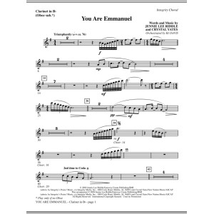 You Are Emmanuel - Tenor-Saxophon (Posaune 2 Sub.)