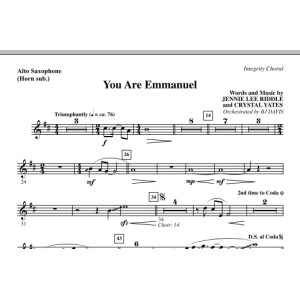 You Are Emmanuel - Bassklarinette (Tuba-Ersatz)