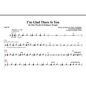 I'm Glad There Is You (In This World of Ordinary People) - Drums