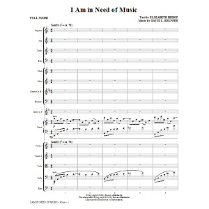 I Am In Need Of Music - Full Score