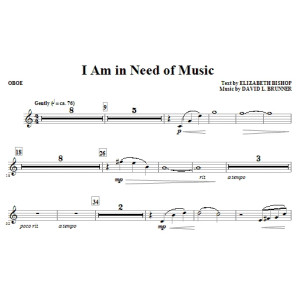 I Am In Need Of Music - Oboe