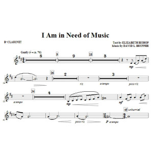I Am In Need Of Music - Bb Clarinet