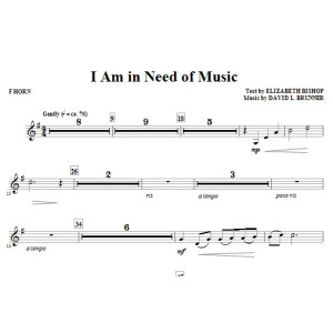 I Am In Need Of Music - F Horn